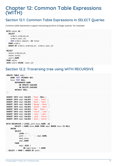 PostgreSQL® Example Page 2