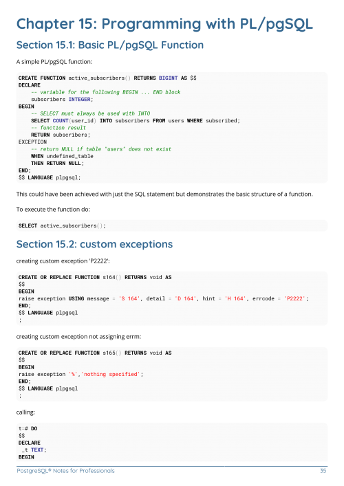 PostgreSQL® Example Page 3