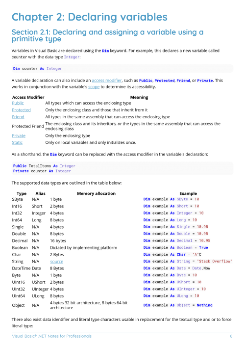 Visual Basic® .NET Example Page 1